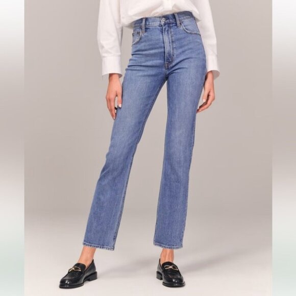 Abercrombie and Fitch The Ankle Straight Ultra High Rise Jeans Size 26 - Picture 1 of 4